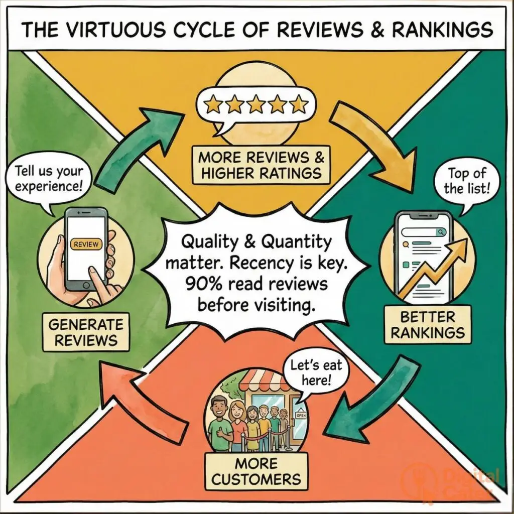 the virtuous cycle of reviews and rankings