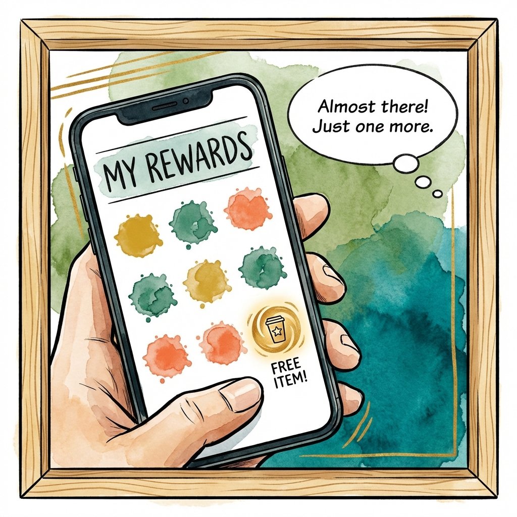 Digital restaurant punch card visualization