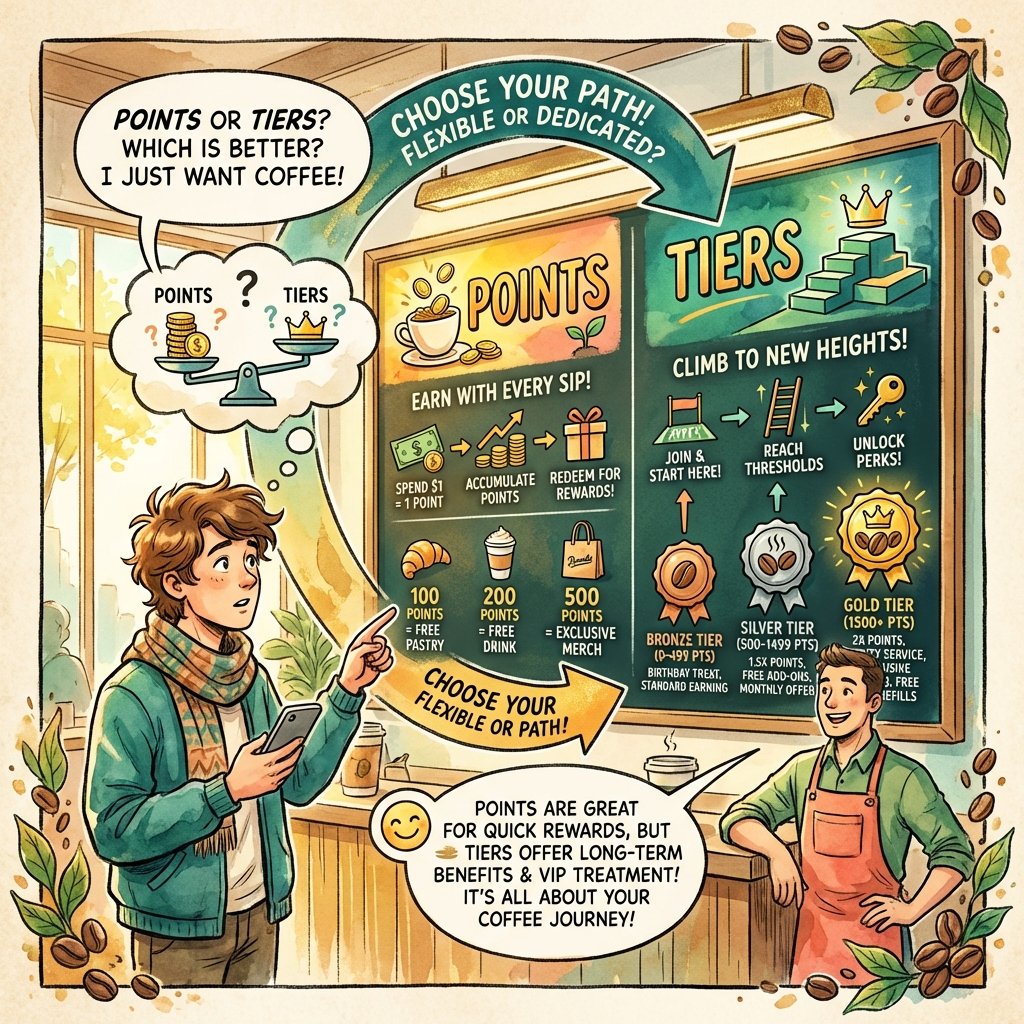 Comparing point systems versus tiered loyalty structures