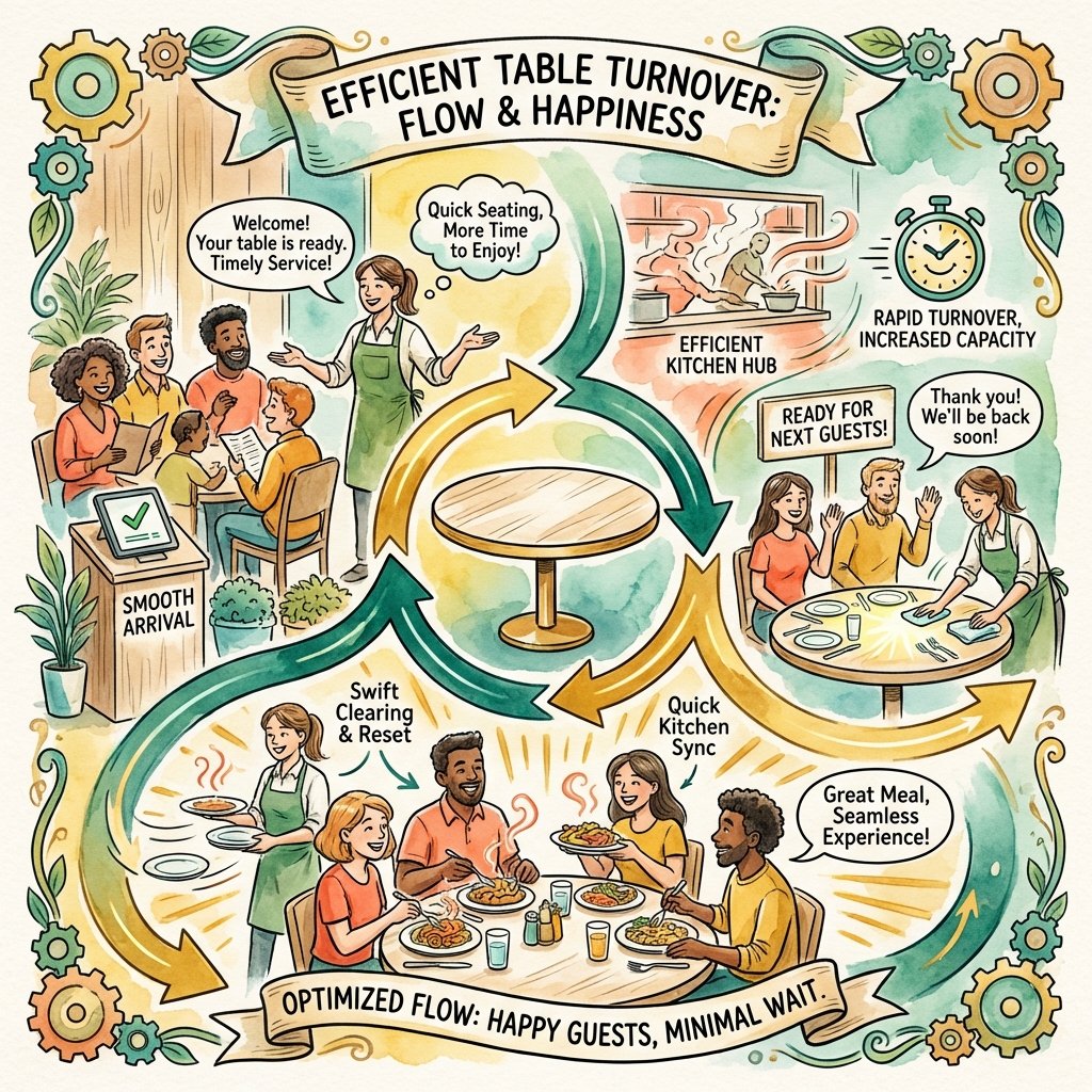 Efficient restaurant table turnover