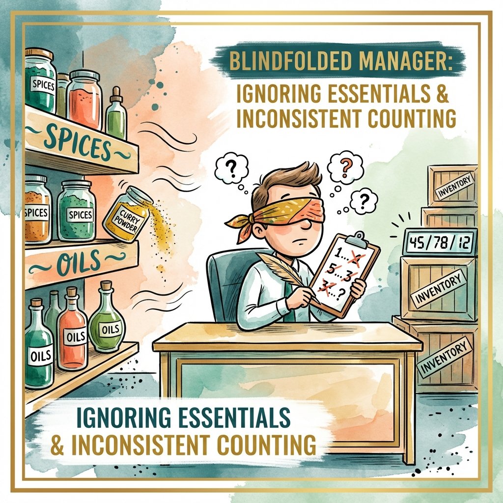 Failing to account for small, high-usage items like cooking oils and spices skews your true food cost percentage.