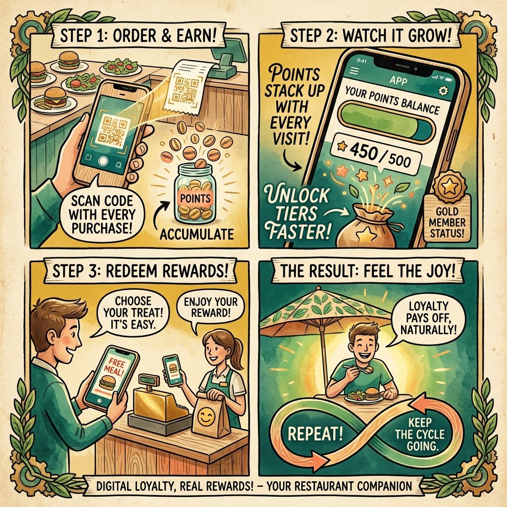 Restaurant loyalty program app